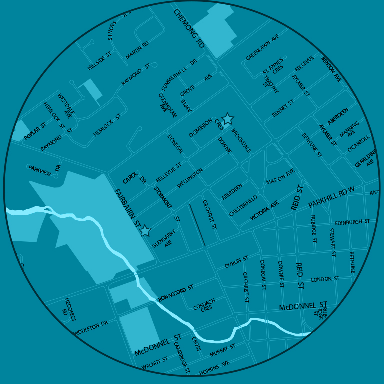Walk Radius | Carte des temps de parcours