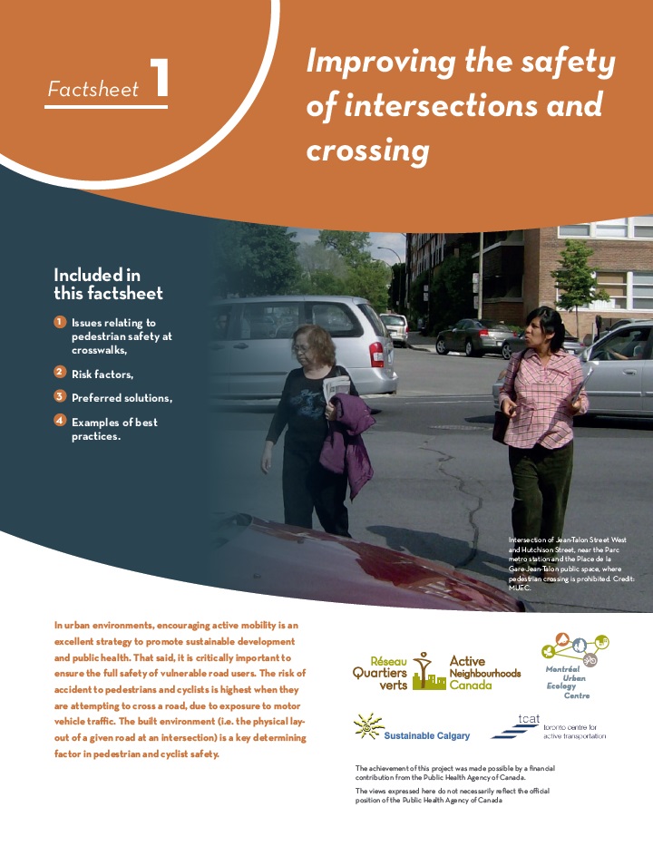 Fiche conseil - Sécurisation des intersections et des traversées - Couverture